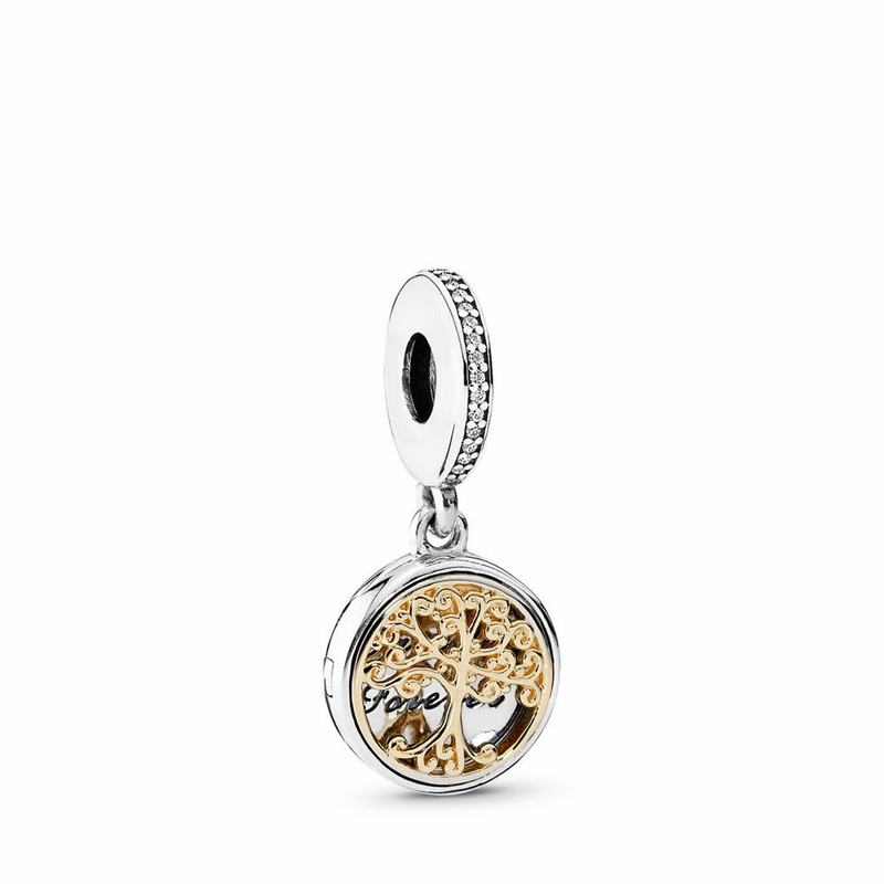 Pandora Family Roots Dangle Charm Outlet NZ, Two Tone (805739-SOA)